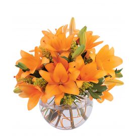 Orangish Lily Sundae Bouquet